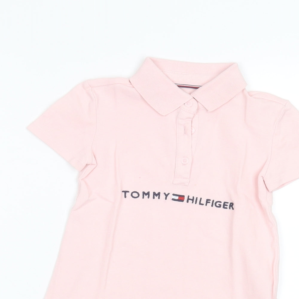 Tommy Hilfiger Girls Pink   T-Shirt Dress  Size 24 Months