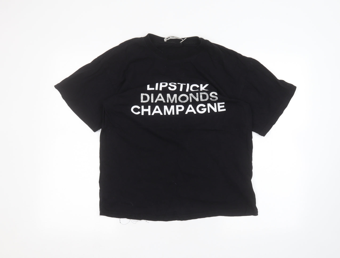 Deux two Womens Black   Basic T-Shirt Size S