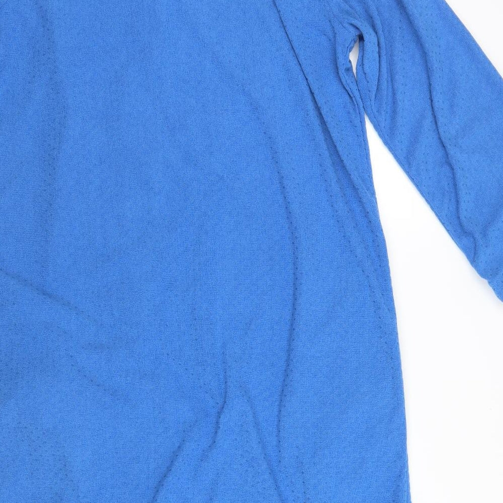 Preworn Womens Blue Solid   Dress Size 12