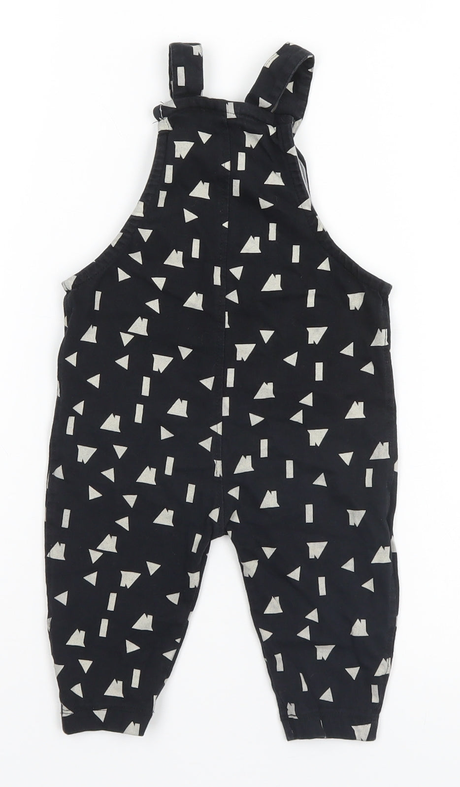 Turtledove Baby Black Geometric  Coverall One-Piece Size 6-9 Months