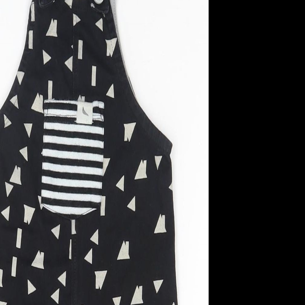 Turtledove Baby Black Geometric  Coverall One-Piece Size 6-9 Months