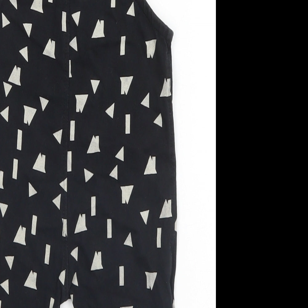 Turtledove Baby Black Geometric  Coverall One-Piece Size 6-9 Months