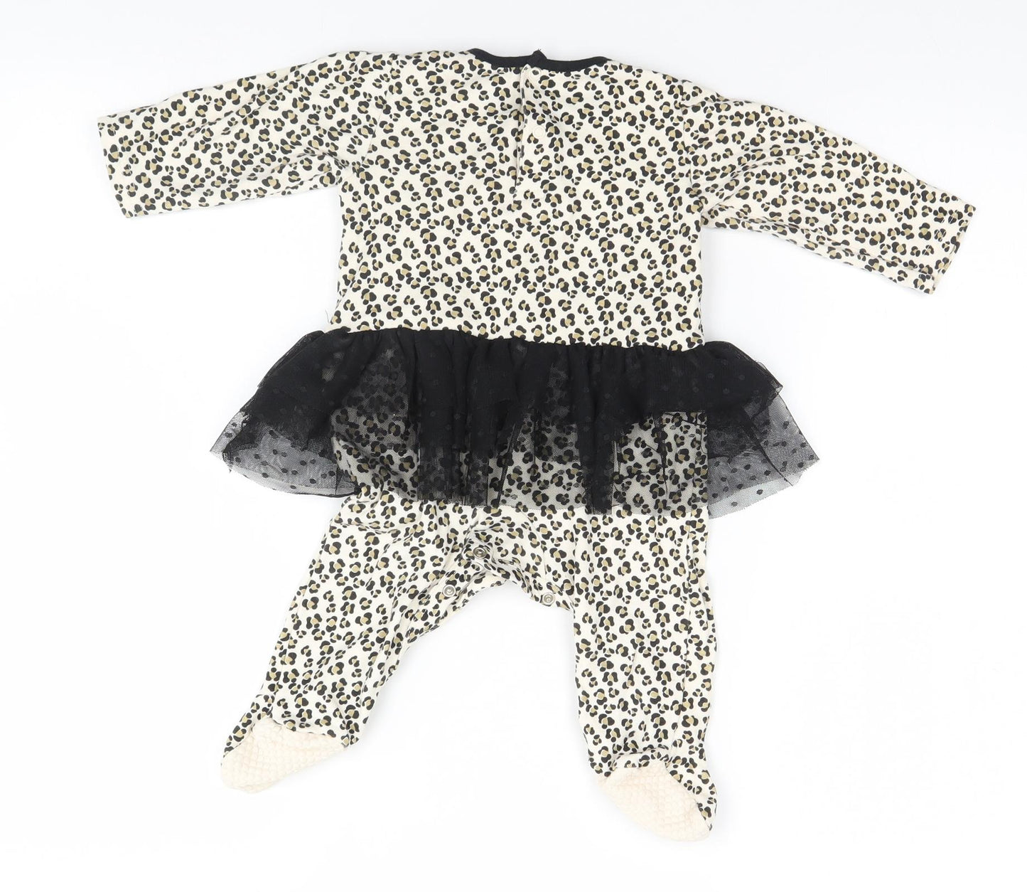 TU Girls Ivory Floral  Babygrow One-Piece Size 6-9 Months  - Cat