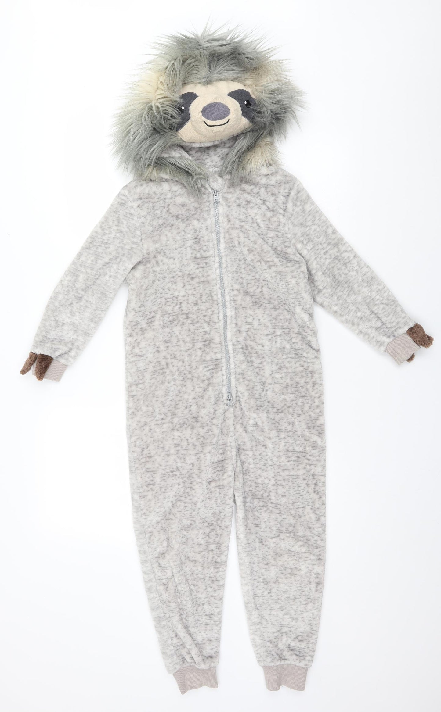 NEXT Girls Grey Solid   One Piece Size 7 Years  - Sloth, Onesie