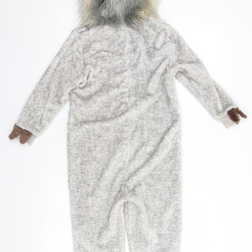 NEXT Girls Grey Solid   One Piece Size 7 Years  - Sloth, Onesie