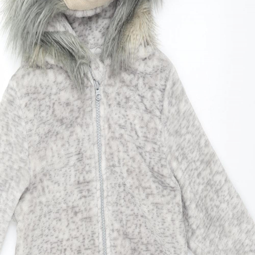 NEXT Girls Grey Solid   One Piece Size 7 Years  - Sloth, Onesie