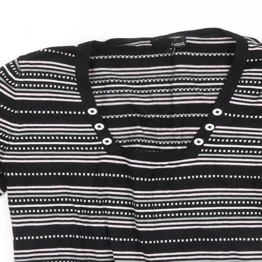 NEXT Womens Black Striped  Pullover Jumper Size 10