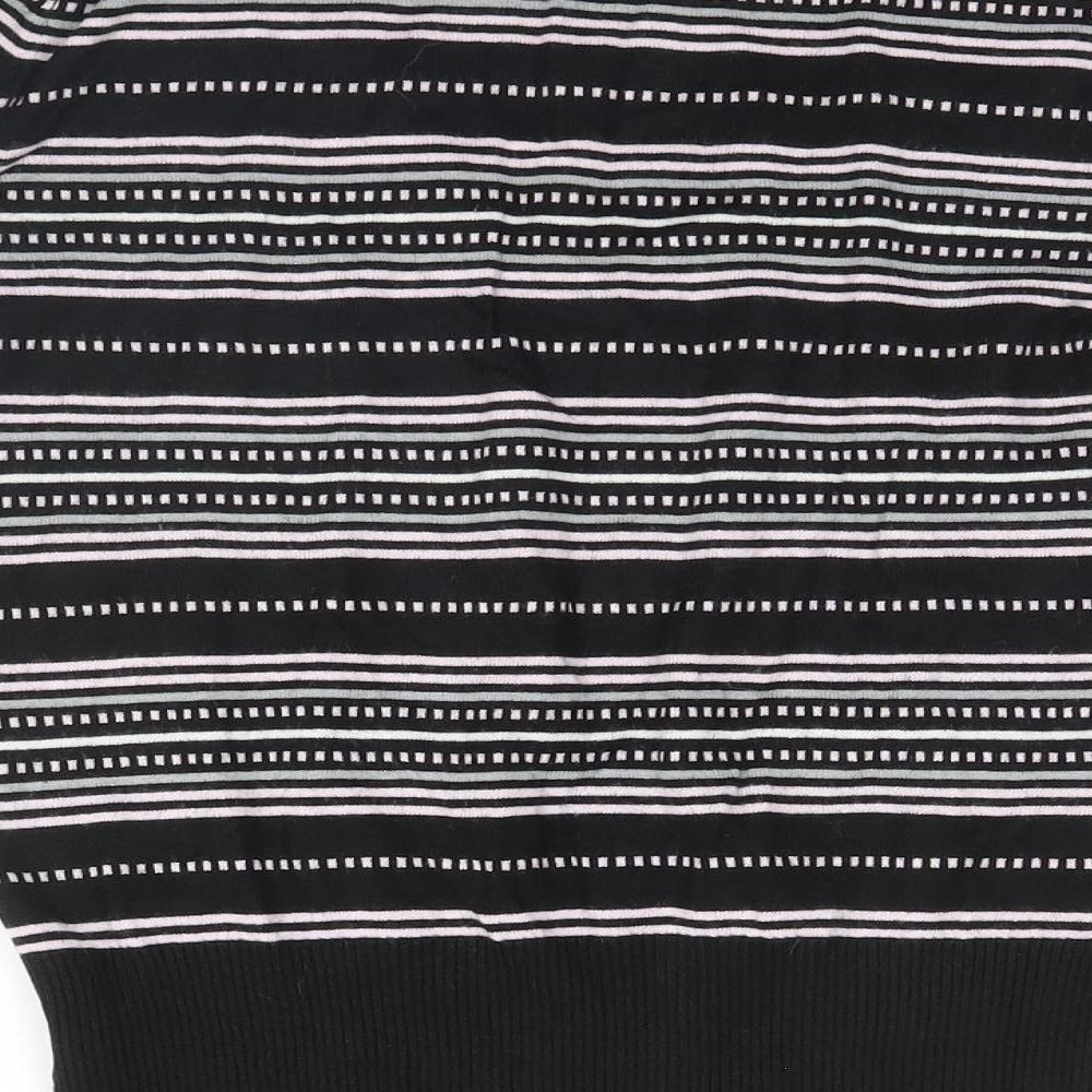 NEXT Womens Black Striped  Pullover Jumper Size 10