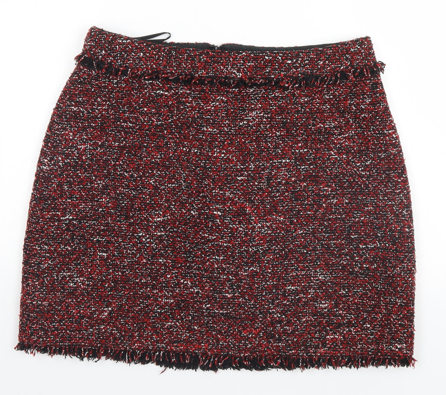 Warehouse Womens Red Striped  A-Line Skirt Size 12
