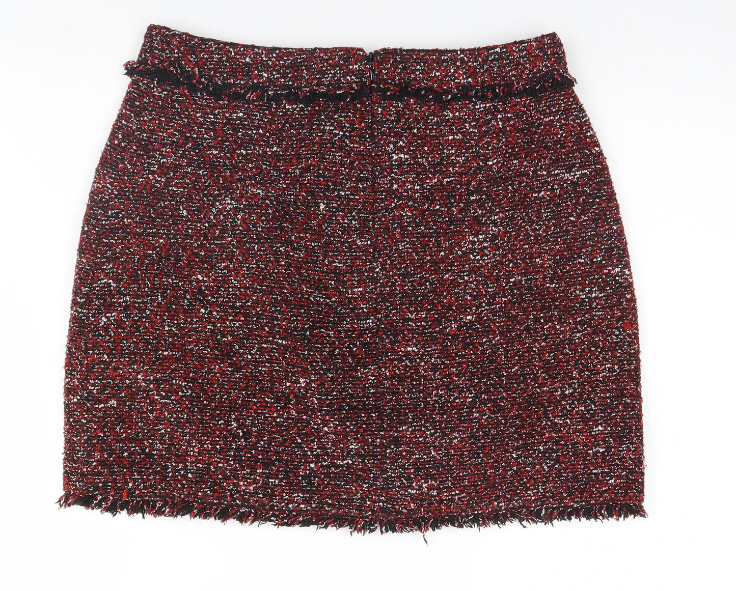 Warehouse Womens Red Striped  A-Line Skirt Size 12
