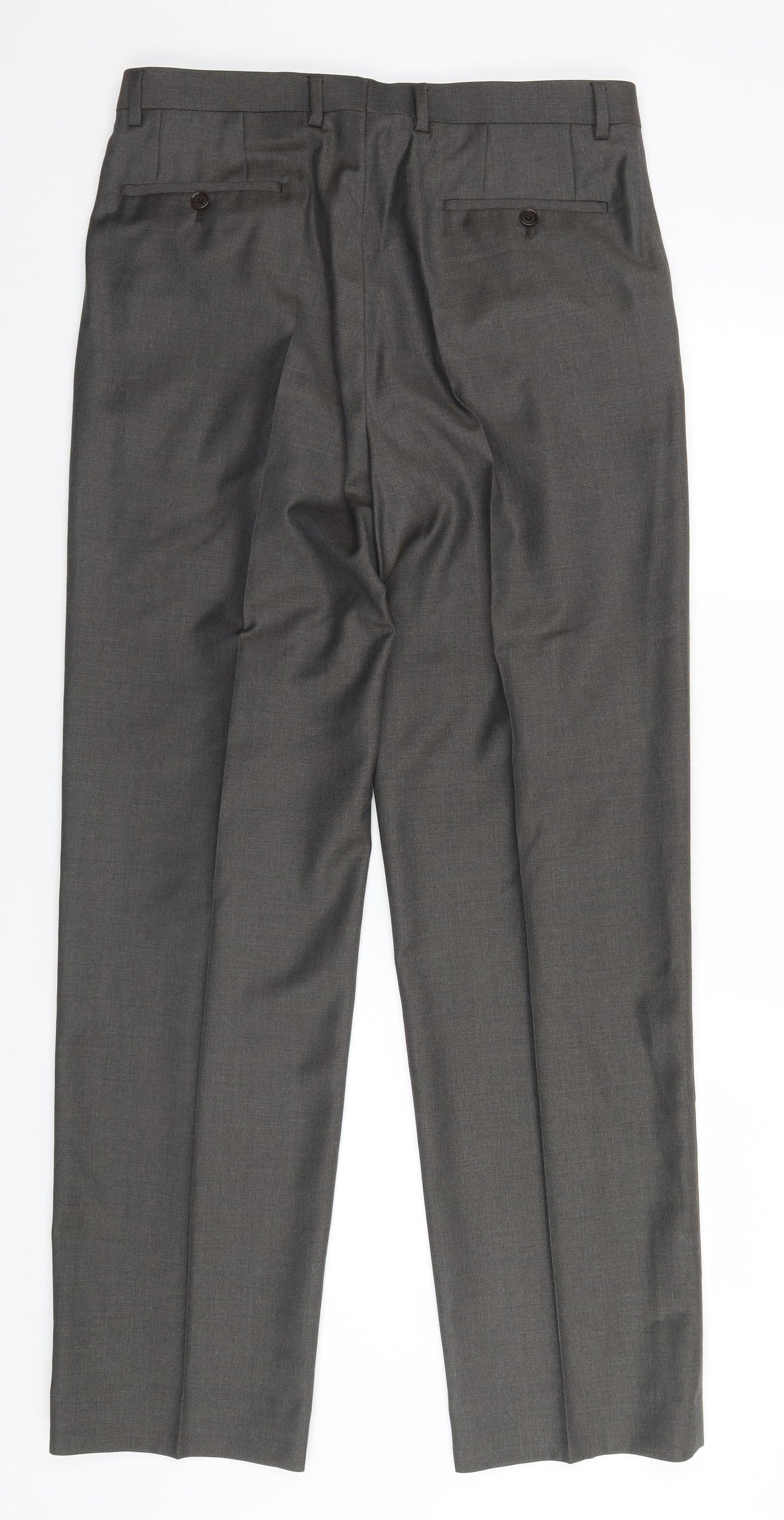 Marks and Spencer Mens Brown   Trousers  Size 34 in L32 in