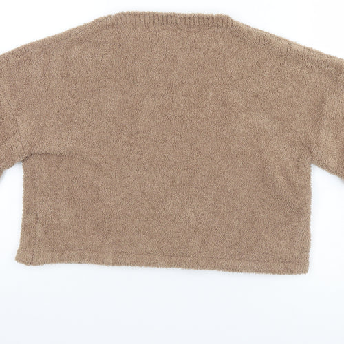 PRETTYLITTLETHING Womens Brown   Pullover Jumper Size S