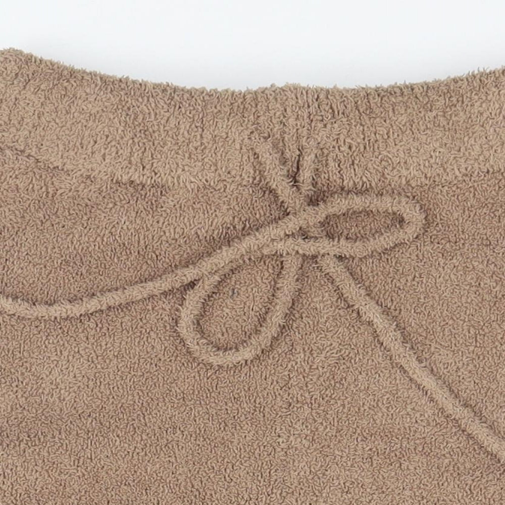 PRETTYLITTLETHING Womens Brown   Sweat Shorts Size S