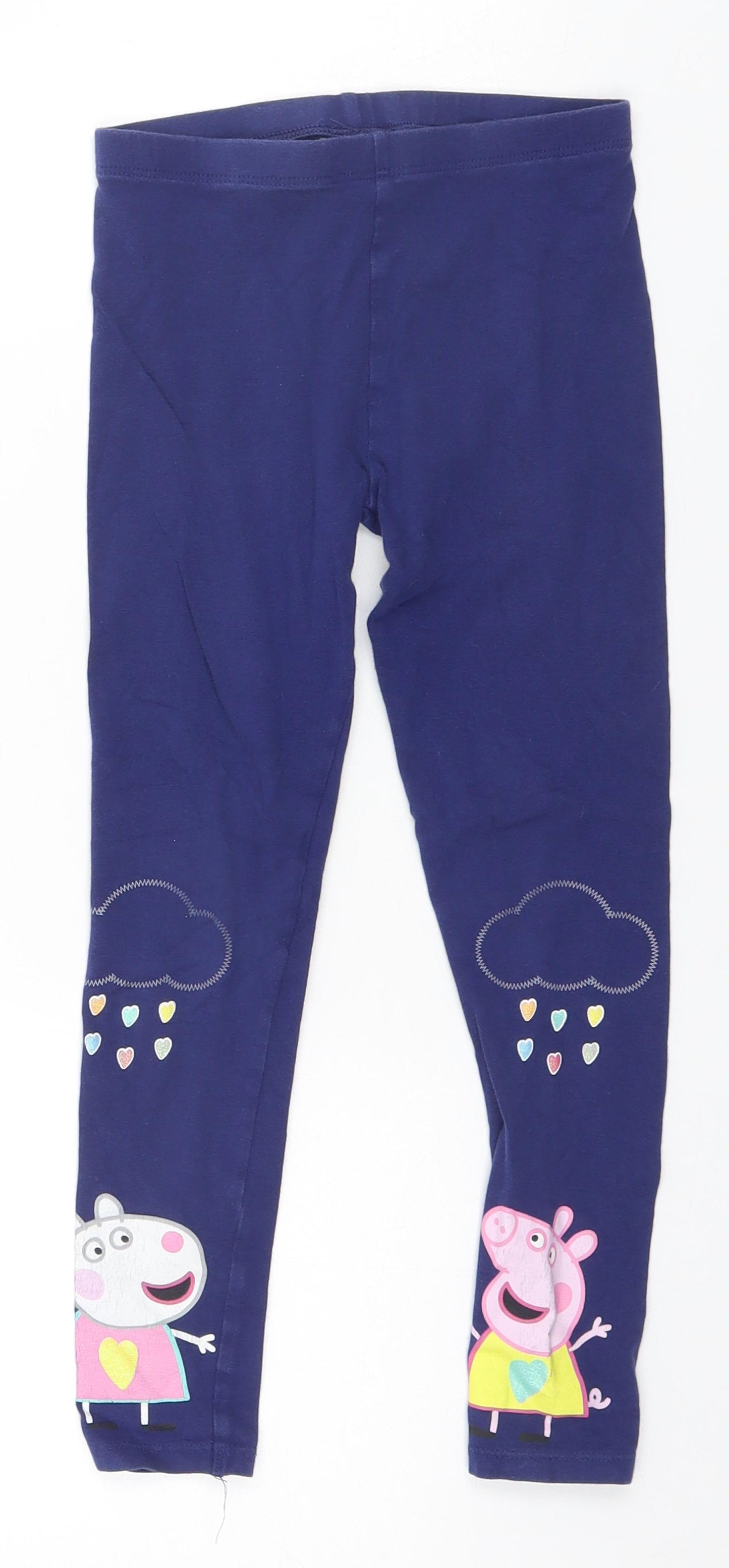 Peppa Pig Girls Blue   Sweatpants Trousers Size 6-7 Years
