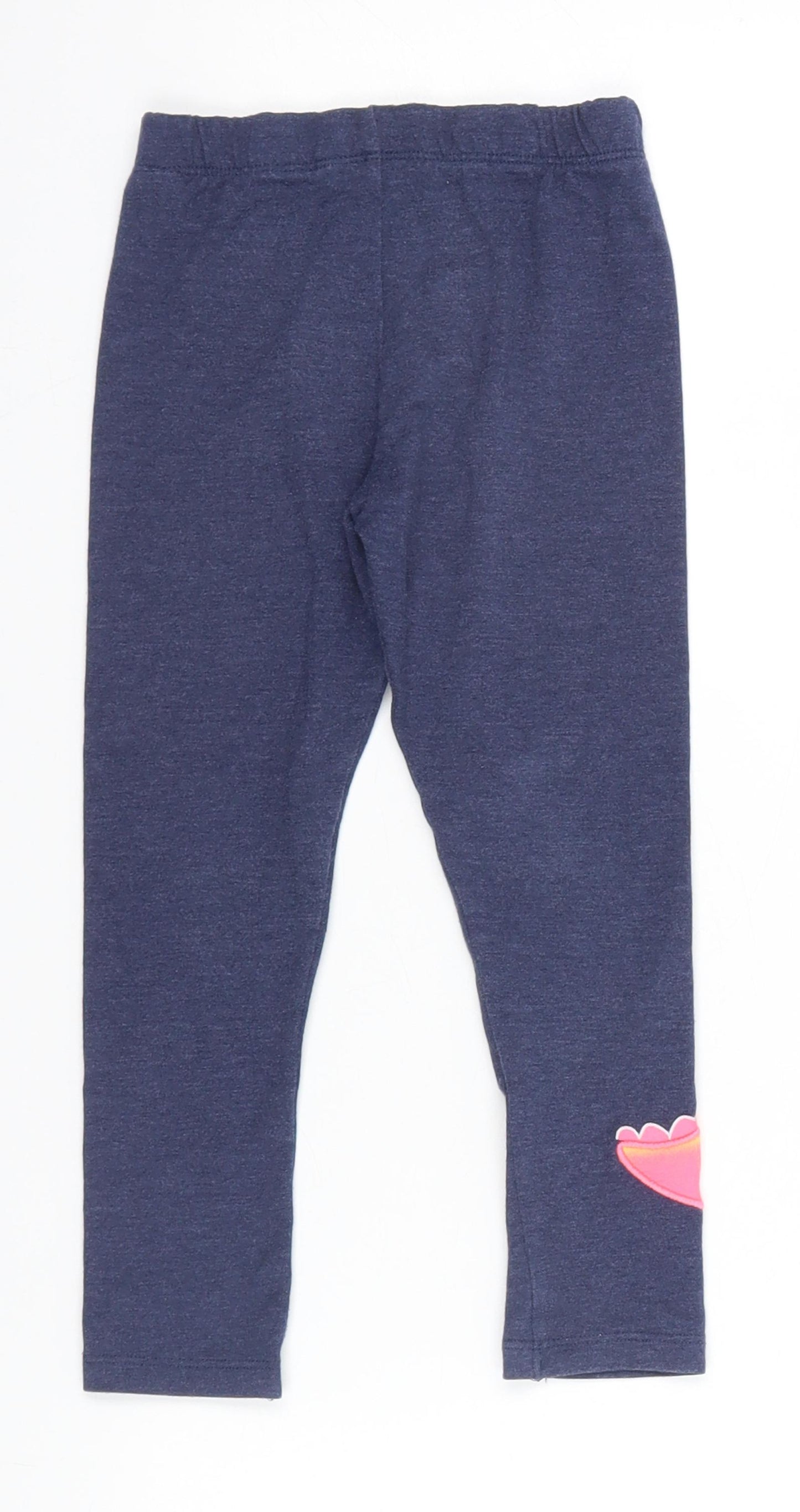 Marks and Spencer Girls Blue   Sweatpants Trousers Size 4-5 Years - Dinosaur, Rainbow