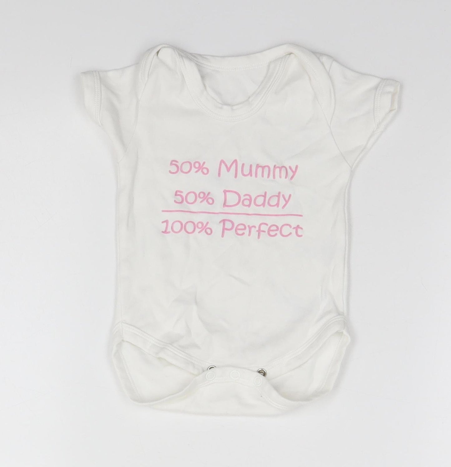 Preworn Baby White   Leotard One-Piece Size 0-3 Months  - 50% Mummy 50% Daddy 100% Perfect