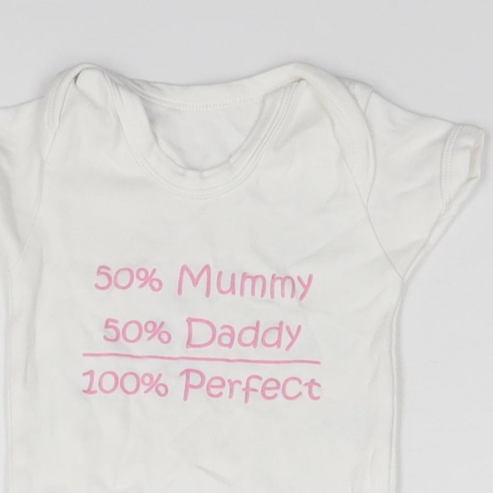 Preworn Baby White   Leotard One-Piece Size 0-3 Months  - 50% Mummy 50% Daddy 100% Perfect