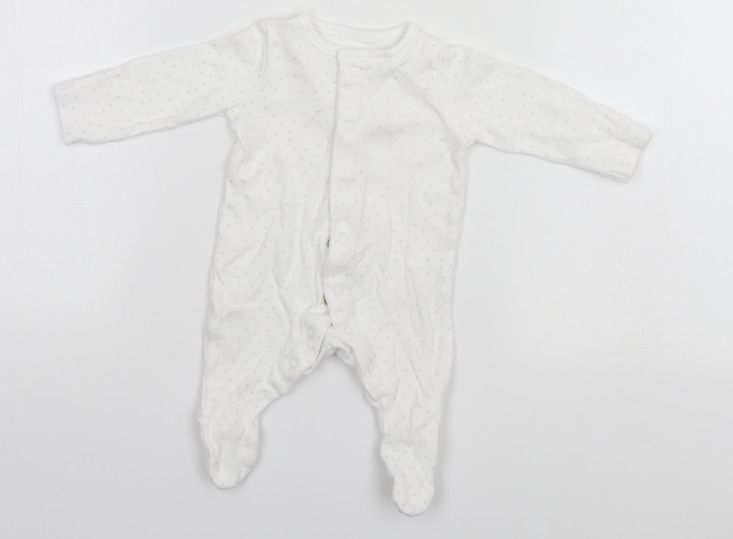 TU Baby White Geometric  Babygrow One-Piece Size Newborn  - Stars