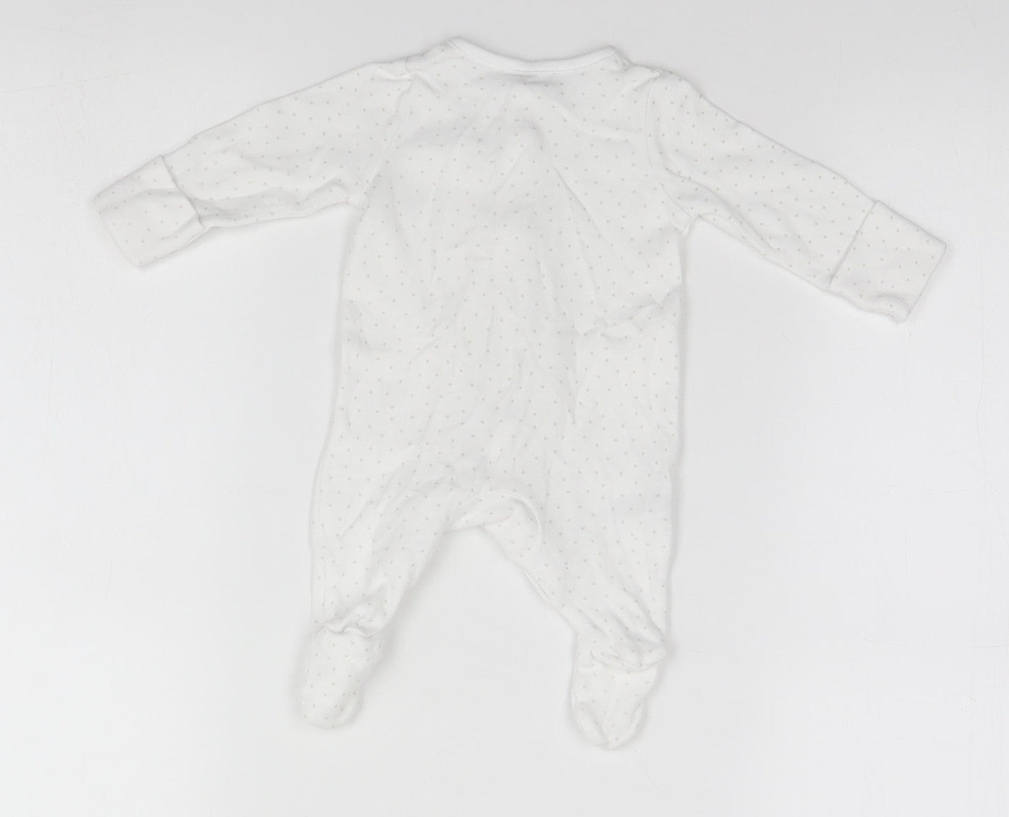 TU Baby White Geometric  Babygrow One-Piece Size Newborn  - Stars