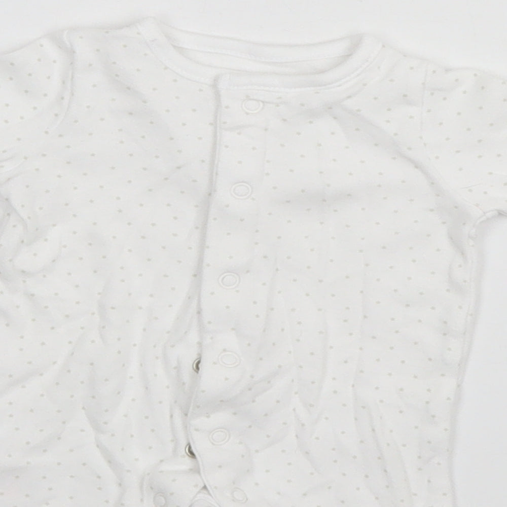 TU Baby White Geometric  Babygrow One-Piece Size Newborn  - Stars