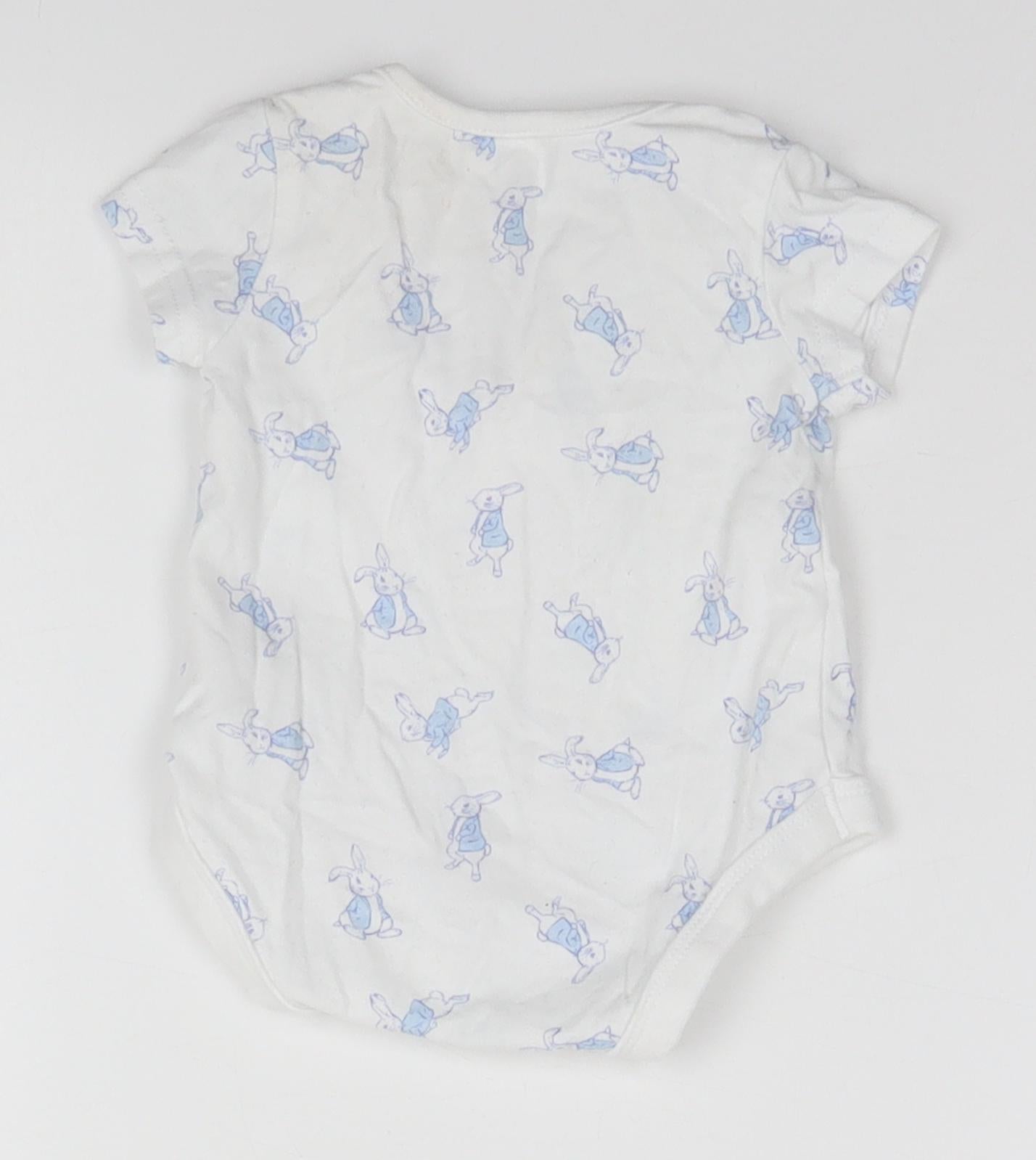 Beatrix Potter Baby White Animal Print  Leotard One-Piece Size 0-3 Months  - Peter Rabbit