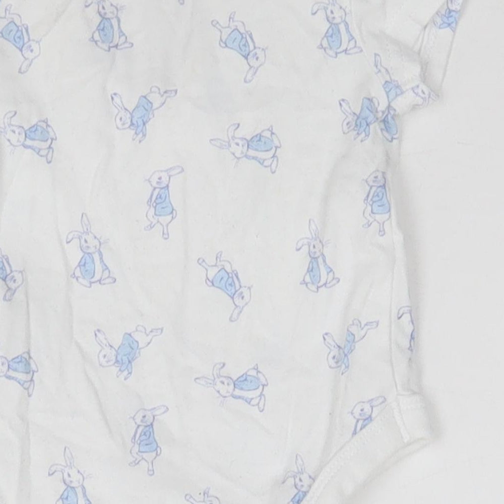 Beatrix Potter Baby White Animal Print  Leotard One-Piece Size 0-3 Months  - Peter Rabbit