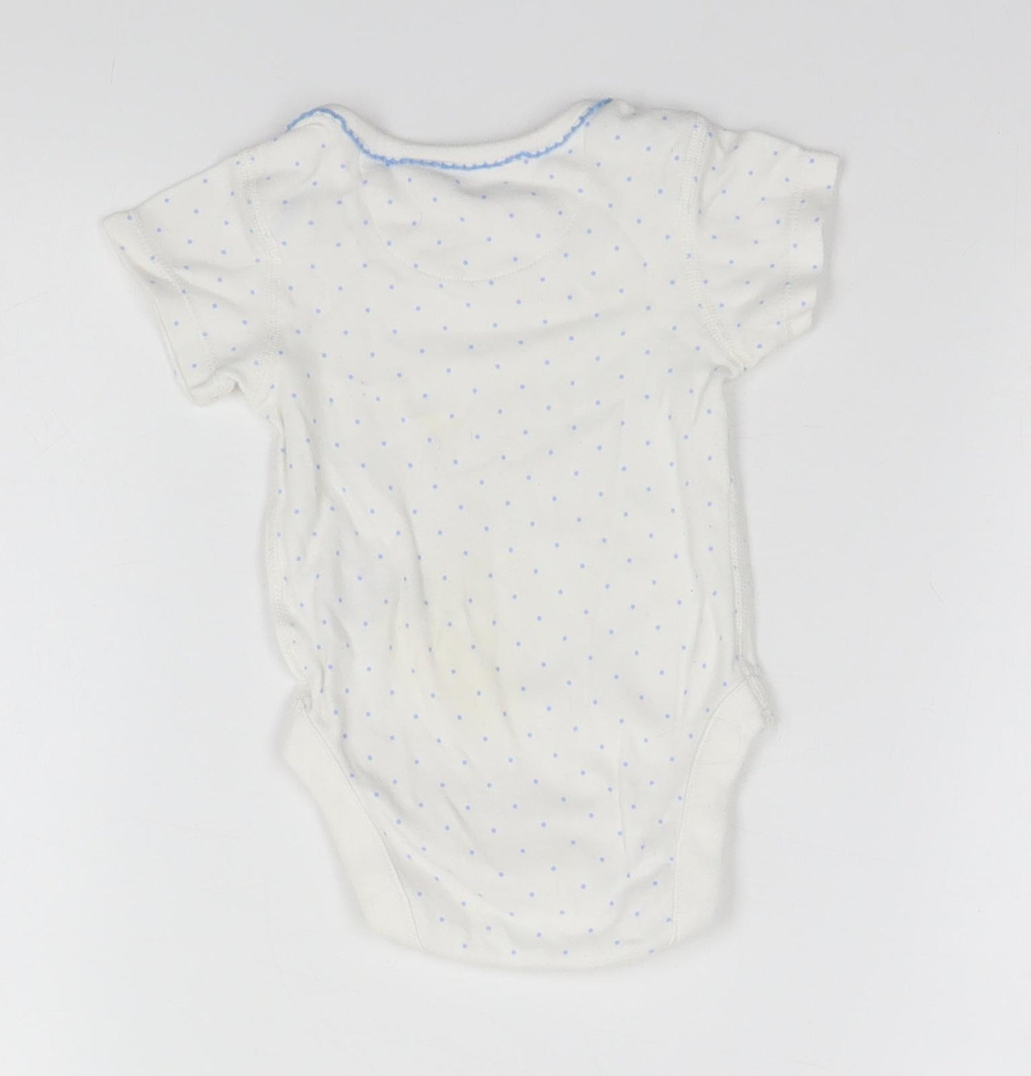 Marks and Spencer Baby White Polka Dot  Leotard One-Piece Size 0-3 Months