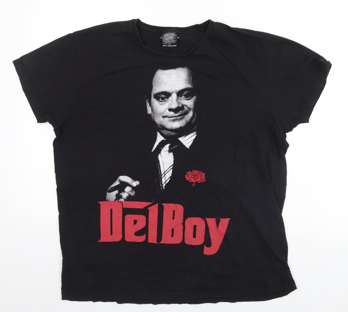 Cedar Wood State Mens Black    T-Shirt Size XL  - Only Fools and Horses, DelBoy, Godfather