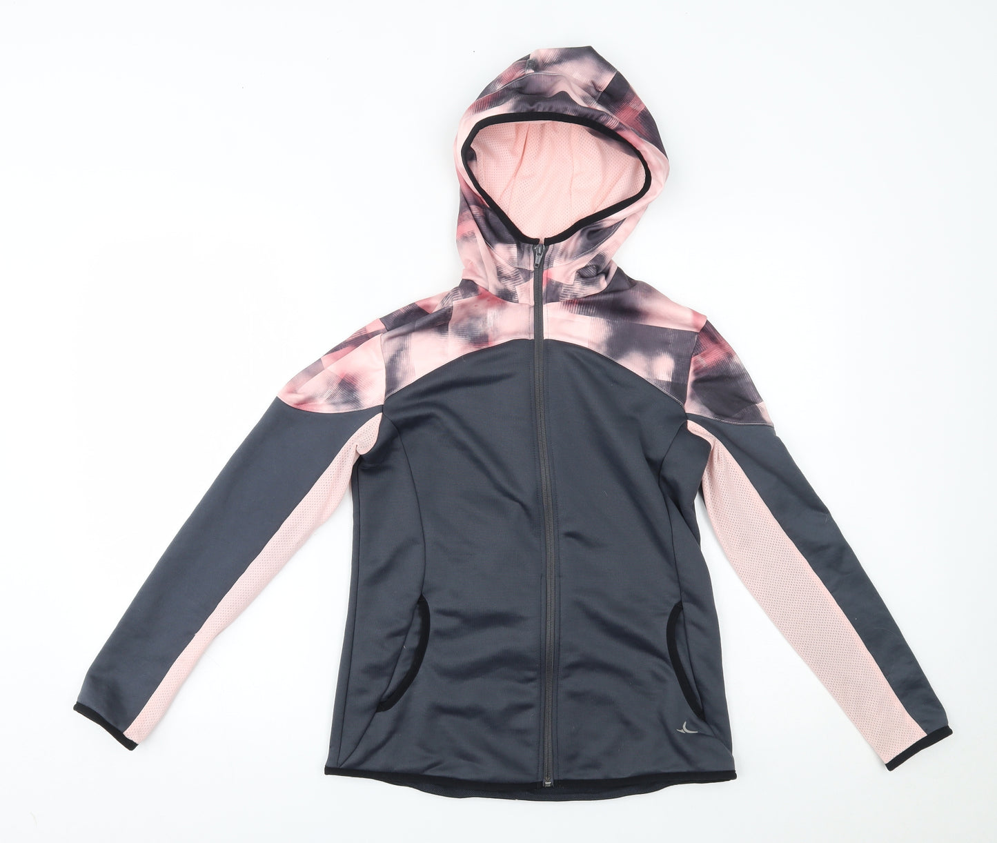 DECATHLON Girls Pink   Full Zip Hoodie Size 14-15 Years