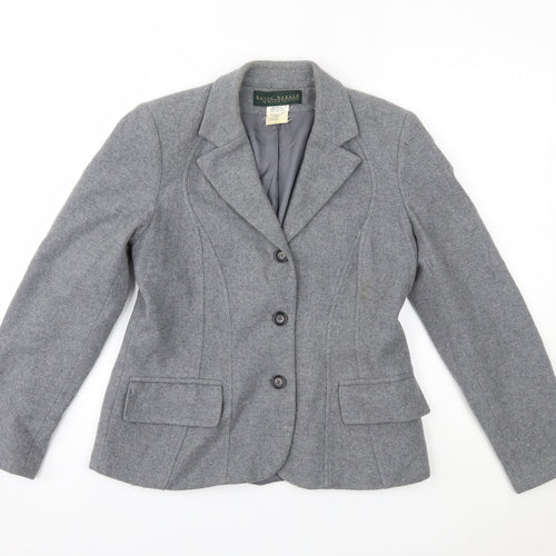 harvé benard Womens Grey   Pea Coat Blazer Size 4