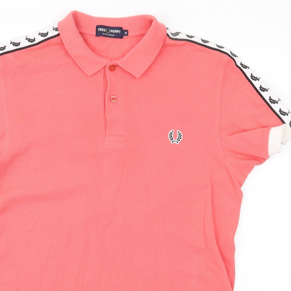 Fred Perry Mens Pink   Basic Polo Size M  - Stripe design