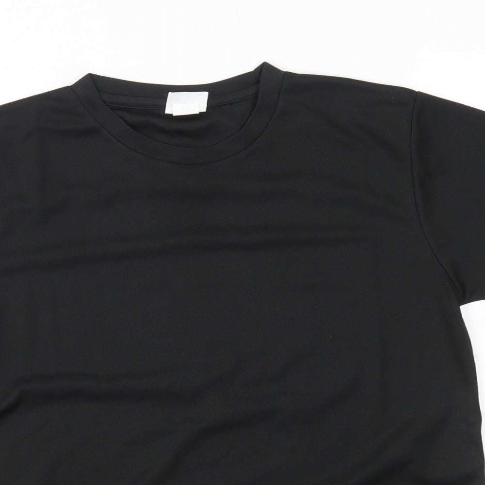 Awdis Boys Black   Basic T-Shirt Size 10-11 Years