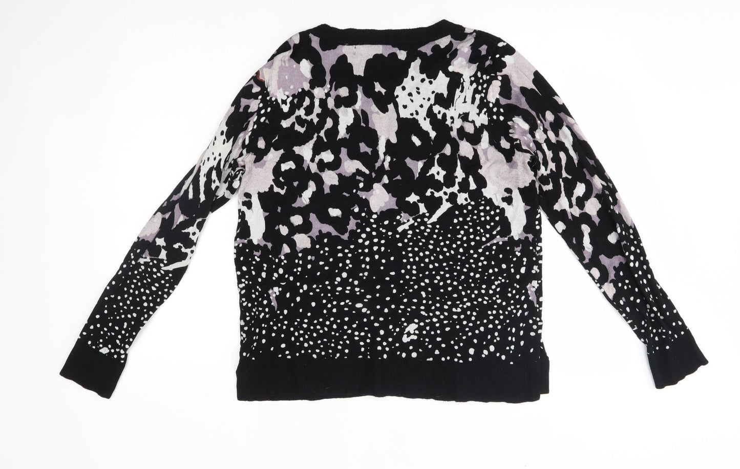 NEXT Womens Black Animal Print  Pullover Jumper Size 12