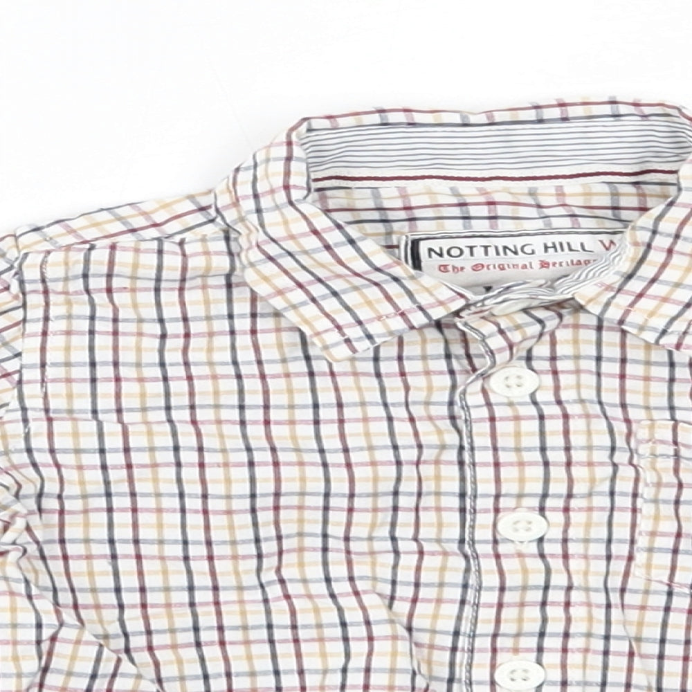 notting hill Boys Multicoloured Plaid  Basic Button-Up Size 6-9 Months