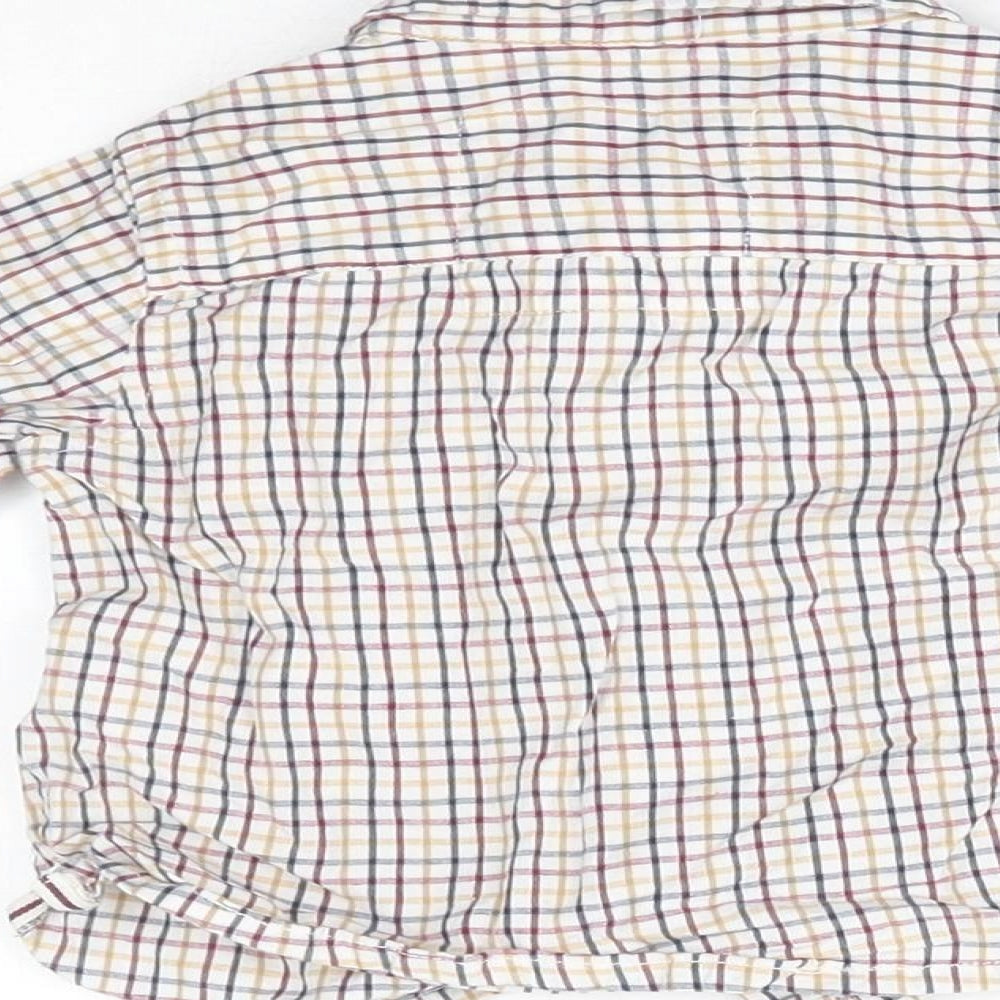 notting hill Boys Multicoloured Plaid  Basic Button-Up Size 6-9 Months