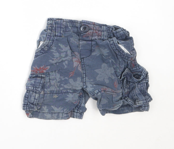 urban rascals Boys Blue Cargo Trousers Size 12-18 Months - shorts