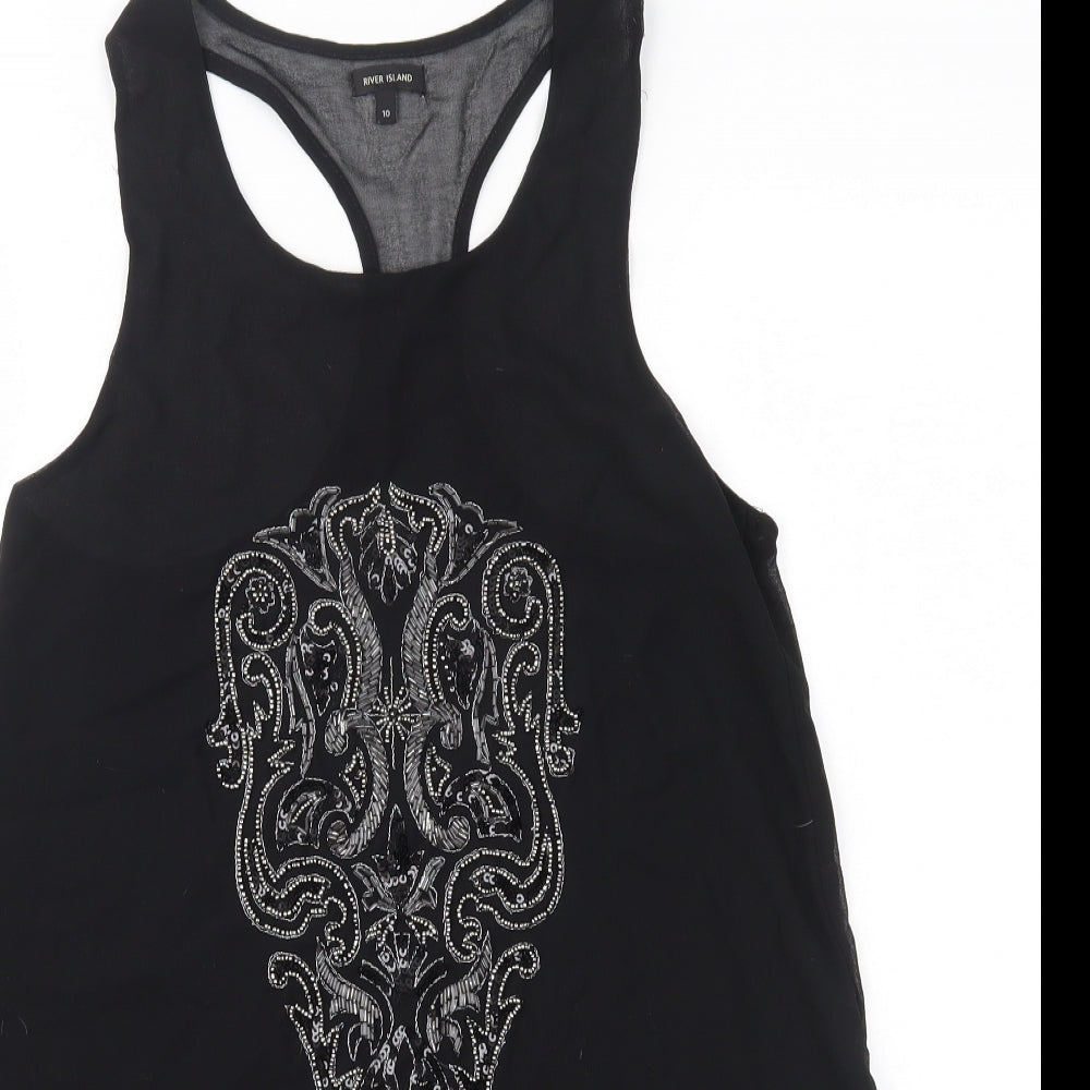 River Island Womens Black   Basic Blouse Size 10