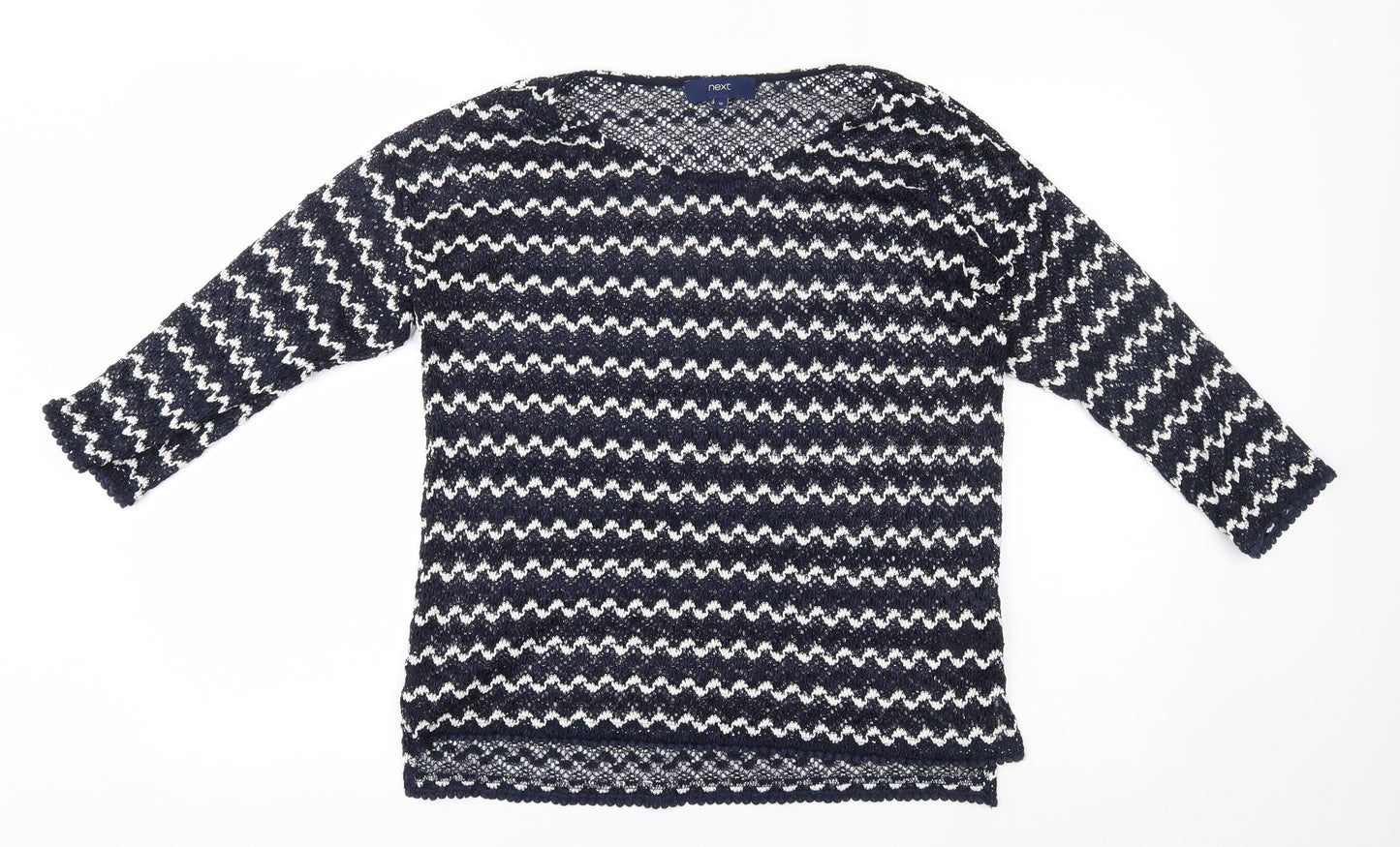 NEXT Womens Blue Striped  Pullover Jumper Size 10