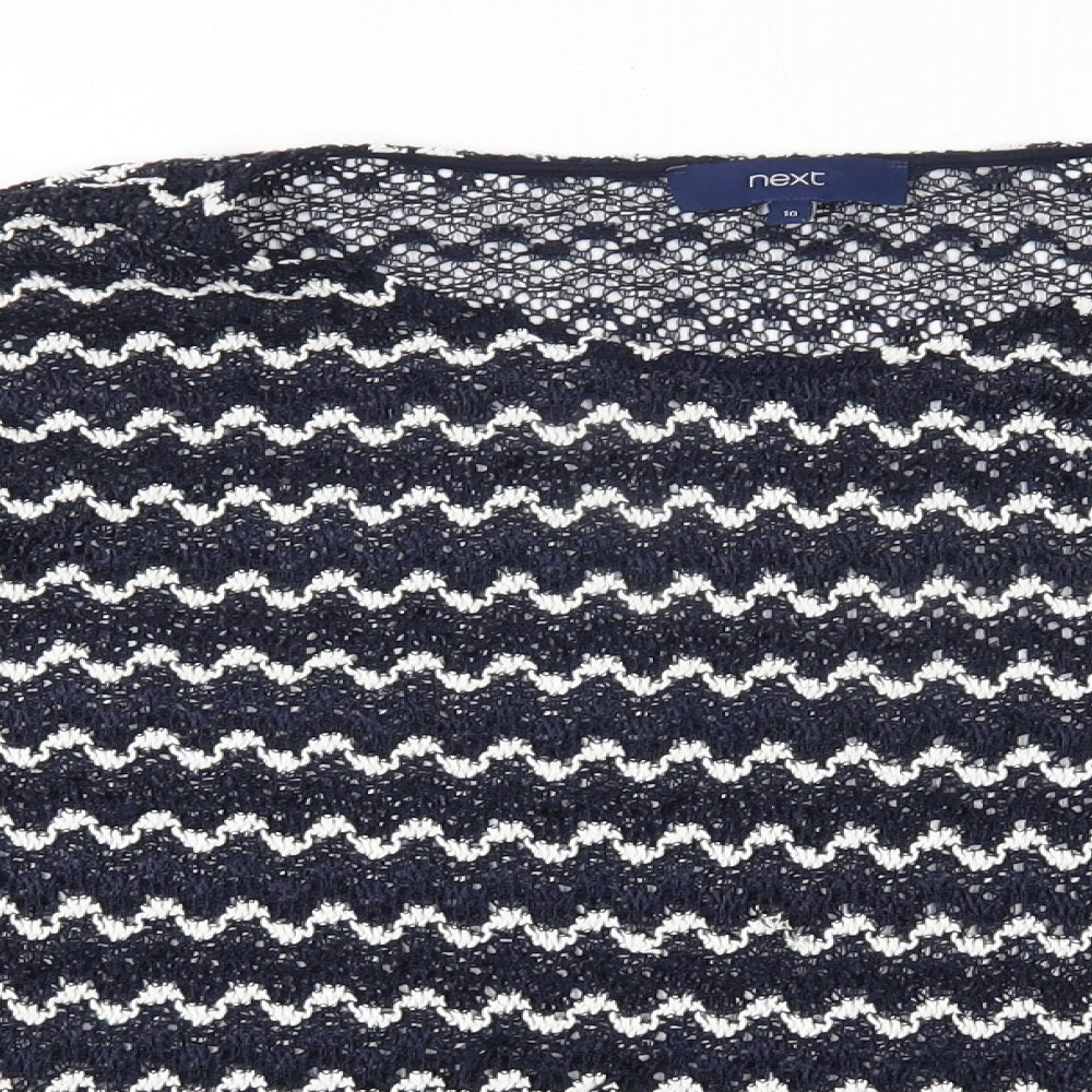 NEXT Womens Blue Striped  Pullover Jumper Size 10