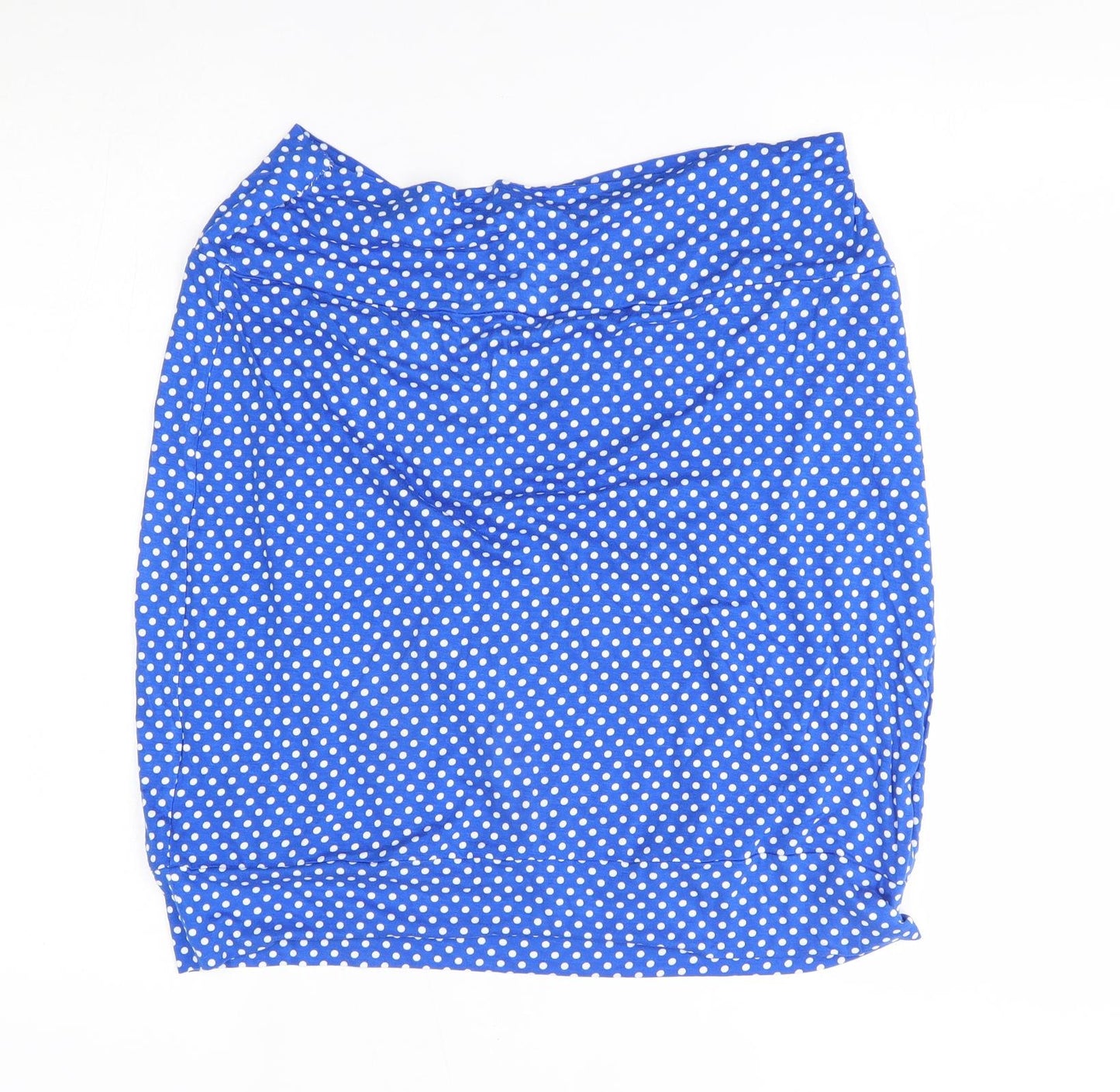 Papaya Womens Blue Polka Dot  A-Line Skirt Size 16