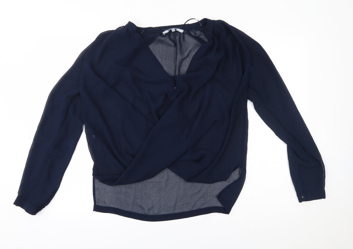 NEXT Womens Blue   Wrap Button-Up Size 12