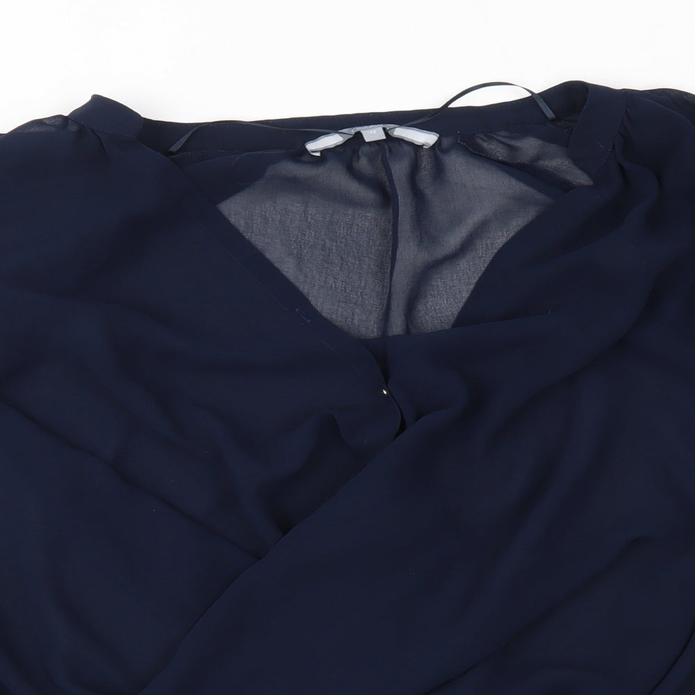 NEXT Womens Blue   Wrap Button-Up Size 12