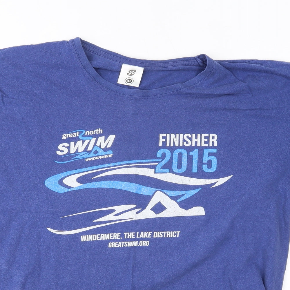 The great north swim Womens Blue   Basic T-Shirt Size XL