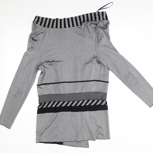 NUDE Womens Grey   Wrap Jumper Size 2
