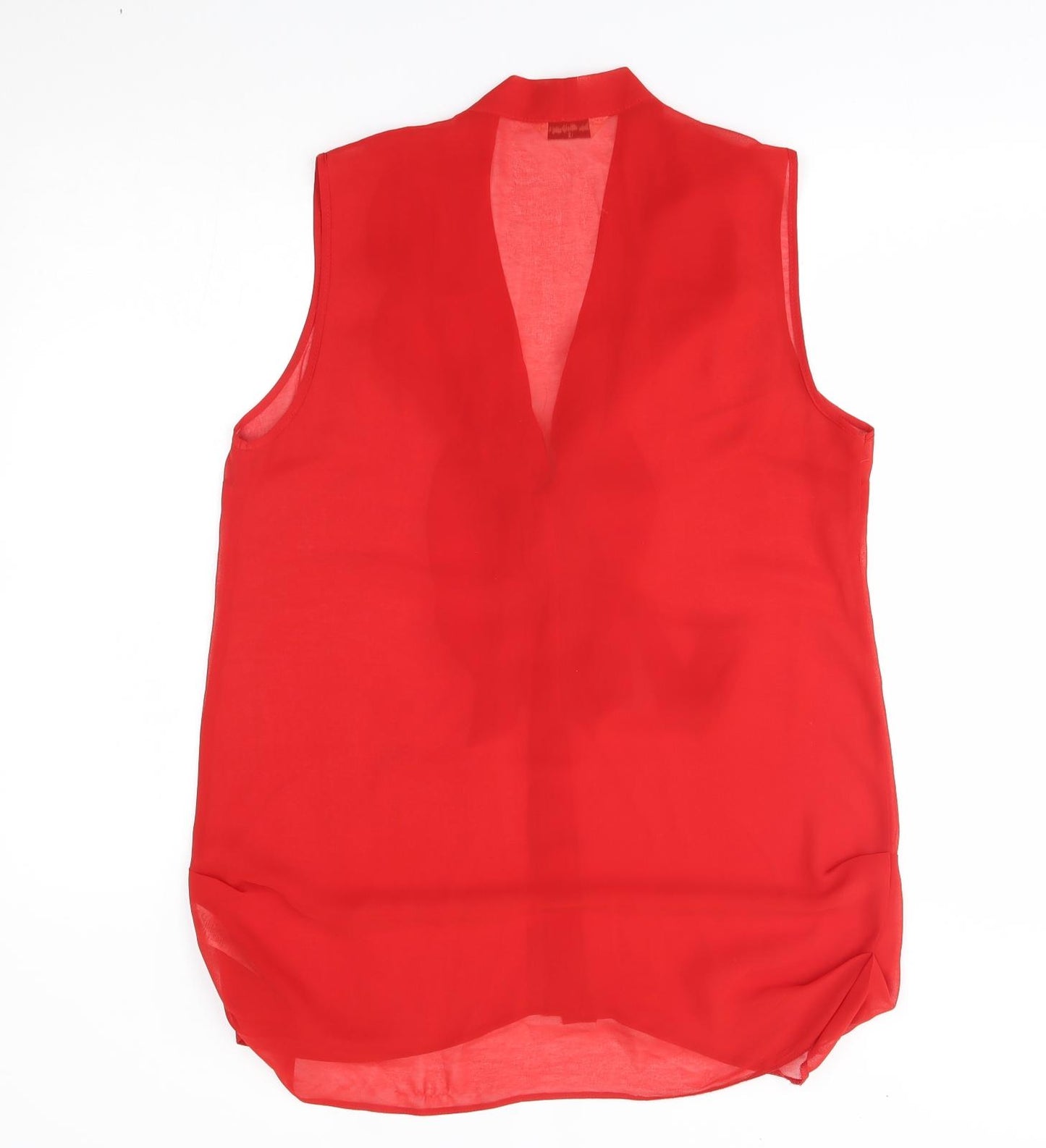 Miss Selfridge Womens Red   Basic Button-Up Size 12  - tie