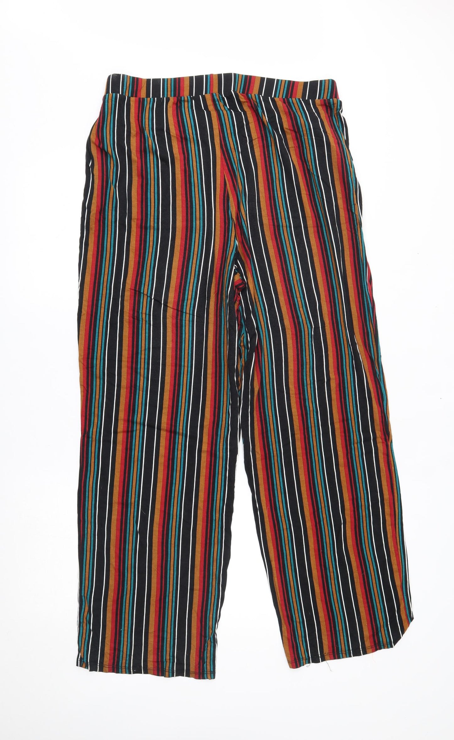 Papaya Womens Multicoloured Striped  Trousers  Size 18 L29 in
