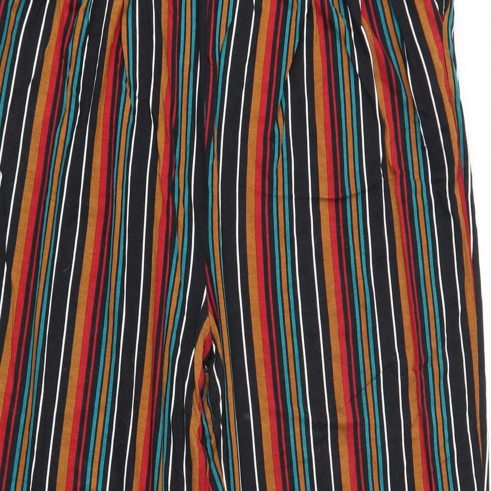 Papaya Womens Multicoloured Striped  Trousers  Size 18 L29 in