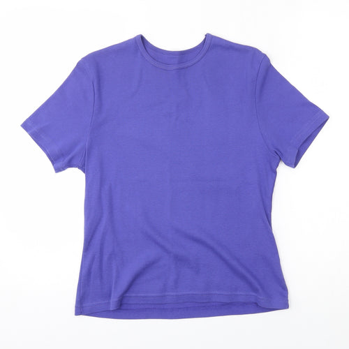 Preworn Womens Purple   Basic T-Shirt Size 12