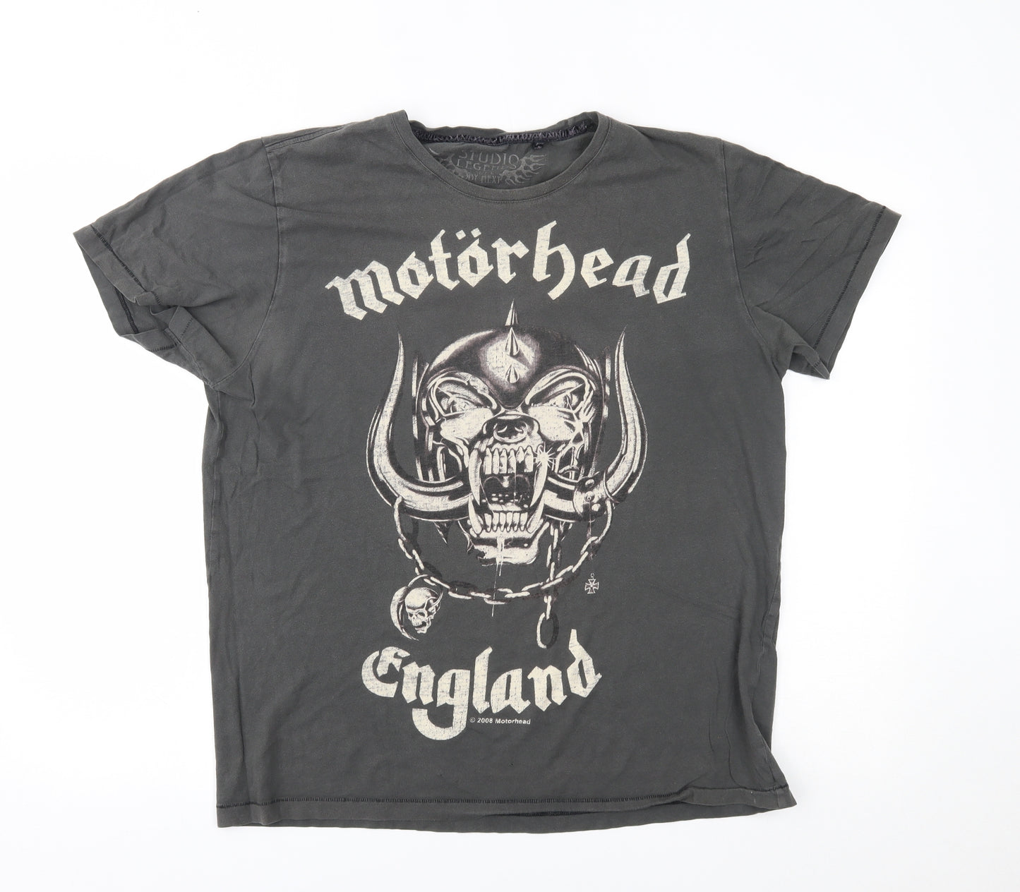 NEXT Womens Grey   Basic T-Shirt Size L  - motorhead