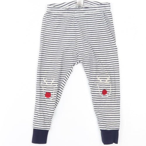 George Girls Grey Striped   Pyjama Pants Size 2-3 Years